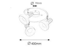 Rabalux Rabalux bodové svietidlo Holly E14 3x MAX 40W biela 5946