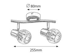 Rabalux Rabalux bodové svietidlo Lauren E14 2x MAX 40W chrómová 6092
