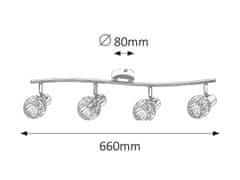 Rabalux Rabalux bodové svietidlo Lauren E14 4x MAX 40W chrómová 6094
