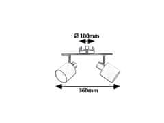 Rabalux NATINA stropné bodové svietidlo max. 2x25W | E14 | IP20 - chróm