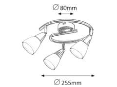 Rabalux NICOLETTE stropné bodové svietidlo max. 3x40W | E14 | IP20 - chróm