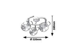 Rabalux Rabalux bodové svietidlo Salazar E14 3x MAX 40W dub 5399