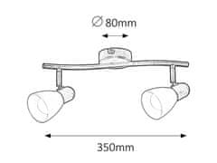 Rabalux Rabalux bodové svietidlo Soma E14 2x MAX 40W anticky hnedá 6592