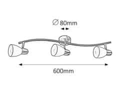 Rabalux Rabalux bodové svietidlo Soma E14 3x MAX 40W bronzová 6308
