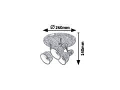 Rabalux Rabalux bodové svietidlo Thelma E14 3x MAX 40W anticky strieborná 5388