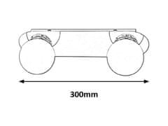 Rabalux Prisadené svietidlo do kúpeľne Becca 2x28W | G9 | IP44 - chróm