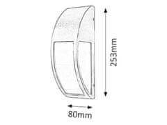 Rabalux Rabalux vonkajšie nástenné svietidlo Genova E27 1x MAX 40W saténová chrómová IP44 8269
