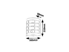 Rabalux Rabalux vonkajšie nástenné svietidlo Sevilla E27 MAX 11W saténová chrómová IP44 8800