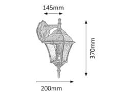 Rabalux Rabalux vonkajšie nástenné svietidlo Toscana E27 1x MAX 60W antická zlatá 8391