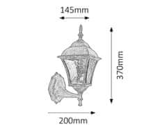 Rabalux Rabalux vonkajšie nástenné svietidlo Toscana E27 1x MAX 60W antická zlatá 8392