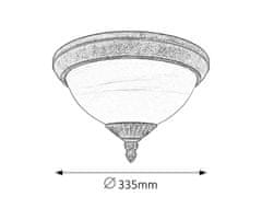 Rabalux Rabalux vonkajšie stropné svietidlo Madrid E27 2x MAX 40W antická zlatá 8377