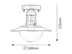 Rabalux Rabalux vonkajšie stropné svietidlo Oslo E27 1x MAX 60W saténová chrómová IP44 8763