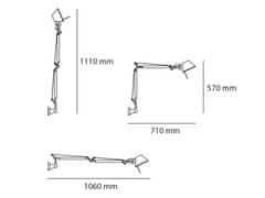 Artemide Artemide Tolomeo Mini stolová, nástenná lampa LED 2700K - telo lampy A0056W00