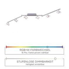 PAUL NEUHAUS LEUCHTEN DIREKT aj s JUST LIGHT LED stropné svietidlo, Smart Home, LOLAsmart, CCT, RGB, stmievateľné, diaľkový ovládač, 6-ramenné MEDION RGB plus 2700-5000K