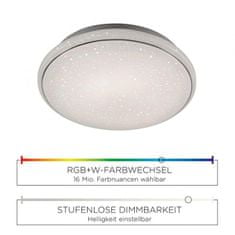 PAUL NEUHAUS LEUCHTEN DIREKT aj s JUST LIGHT LED stropné svietidlo, Smart Home, RGB plus W, diaľkový ovládač, hviezdne nebo MEDION RGB plus 2700-5000K