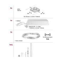 Paulmann Paulmann LED lankový systém MacLED základná sada 5x4,5W 3000K 230 / 12V matný chróm / chróm 94420