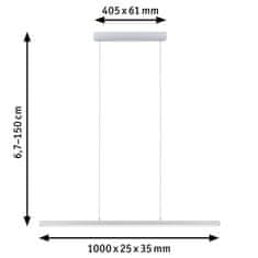 Paulmann Paulmann LED závesné svietidlo Lento 2700K 3495lm 42W matný chróm 79900