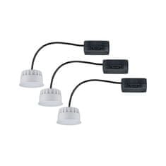 Paulmann Paulmann LED Modul vstavané svietidlo 3-krokové-stmievateľné Choose Coin 3ks sada kruhové 50mm Coin 3x6W 3x470lm 230V 2700K satén 92473