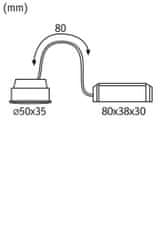 Paulmann Paulmann LED Modul vstavané svietidlo Smart Home Zigbee teplá biela Coin kruhové 50mm Coin 6W 470lm 230V 2700K satén 93073