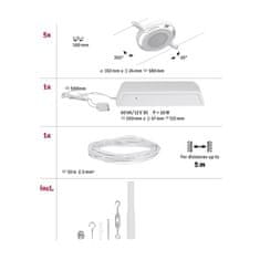 Paulmann Paulmann LED lankový systém RoaMac základná sada 5x4,5W 3000K 230 / 12V biela / chróm 94416