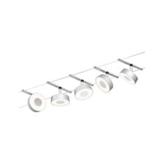 Paulmann Paulmann LED lankový systém Circle základná sada 5x5W 3000K 230 / 12V matný chróm / chróm 94475