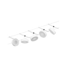 Paulmann Paulmann LED lankový systém Circle základná sada 5x5W 3000K 230 / 12V biela mat / chróm 94477