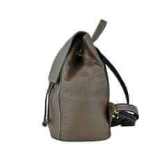 VegaLM Moderný kožený ruksak z pravej hovädzej kože v tmavo hnedej farbe
