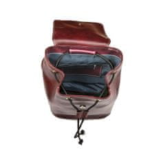 VegaLM Moderný kožený ruksak z pravej hovädzej kože v tmavo hnedej farbe