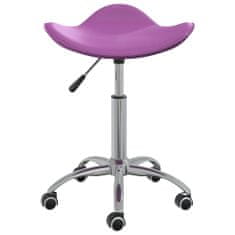 Vidaxl Otočná jedálenská stolička fialová umelá koža