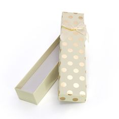 Beneto Exclusive Krémová darčeková krabička so zlatými bodkami KP6-20