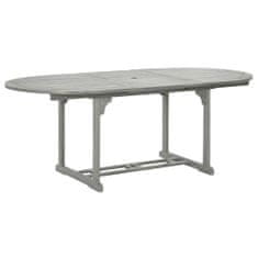 Petromila vidaXL Záhradný stôl, sivý 200x100x75 cm, akáciový masív