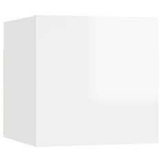 Petromila vidaXL Nočné stolíky 2 ks vysokolesklé biele 30,5x30x30 cm drevotrieska