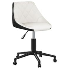 Vidaxl Otočné stoličky, 4 ks, čierna a biela, koženka