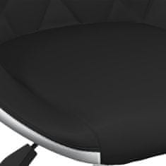 Vidaxl Otočné jedálenské stoličky 2 ks čierne a biele umelá koža