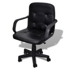Vidaxl Luxusné kancelárske kreslo s kvalitným dizajnom, čierne 59x51x81-89 cm