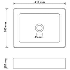 Vidaxl Luxusné umývadlo matné tmavomodré 41x30x12 cm keramické