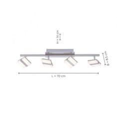 PAUL NEUHAUS LEUCHTEN DIREKT aj s JUST LIGHT LED stropné svietidlo, LOLAsmart, Smart Home, RGB, CCT, stmievateľné, diaľkový ovládač MEDION RGB plus 2700-5000K