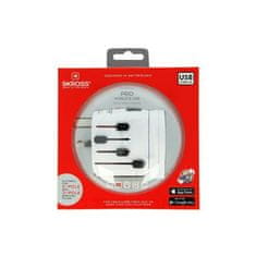 Skross Cestovný adaptér PA41 PRE World & USB 100V-250V/6,3A/1575W