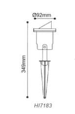 ACA Lightning Záhradný reflektor SPIKER HI7183B max. 35W/GU10/230V/IP65, čierny