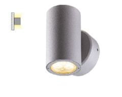 ACA Lightning LED vonkajšie nástenné svietidlo COMPASS 6W/230V/3000K/368Lm/2x24°/IP54, šedé