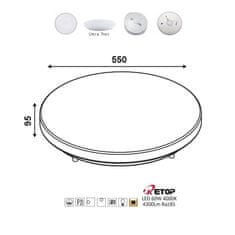 ACA Lightning LED prisadené svietidlo ARTEMIS COSMOS 60W/230V/4000K/4300Lm/180°/IP20, kruhové biele