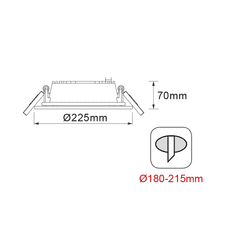 ACA Lightning COB LED bodovka PARO 40W/230V/4000K/3400Lm/IP20/90°, kruhová biela