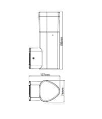 ACA Lightning Záhradné nástenné LED svietidlo EDEN 7W/230V/3000K/410Lm/340°/IP54, tmavo šedé