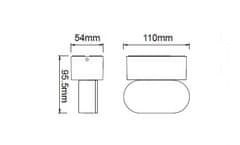 ACA Lightning Záhradné nástenné LED svietidlo VESC 7W/230V/3000K/320Lm/100°/IP54, tmavo šedé