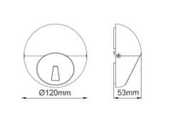 ACA Lightning Záhradné nástenné LED svietidlo MIRON 4W/230V/3000K/30Lm/20°/IP65, tmavo šedé