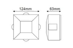 ACA Lightning Záhradné nástenné LED svietidlo MENFI 5W/230V/3000K/170Lm/4 x 16°/IP54, tmavo šedé