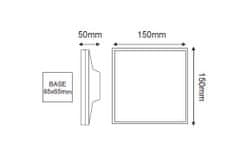 ACA Lightning Záhradné nástenné LED svietidlo POLLA 8W/230V/3000K/450Lm/110°/IP54, tmavo šedé