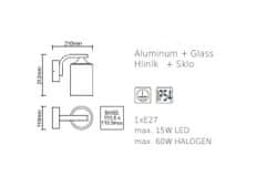 ACA Lightning Záhradné nástenné svietidlo DAREIA max. 60W/E27/230V/IP54, tmavo šedé