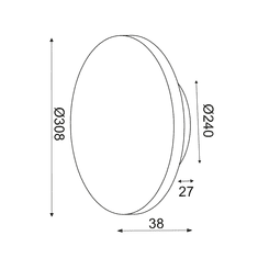 ACA LED nástenné dekoratívne svietidlo ECLIPSE 15W/230V/3000K/1200Lm/80°/IP20, kruhové hnedé