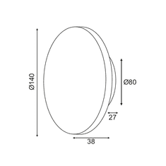 ACA LED nástenné dekoratívne svietidlo ECLIPSE 5W/230V/3000K/400Lm/80°/IP20, kruhové hnedé